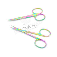 Ciseaux à cuticules japonais super affûtés en acier inoxydable courbés pour droitiers, certifiés ISO/CE, 3,5'' 4'', personnalisables