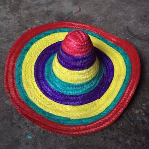 Sombrero de paja de Palma mexicana multicolor para hombres y mujeres, Sombrero de México de gran tamaño, Sombrero mexicano, Sombreros de paja de ala ancha - Product Image 3