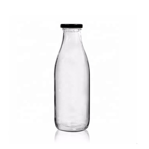 Personnalisé 100ml 200ml 500ml Bouteille ronde en verre lait café boisson bouteilles de jus en verre vides avec <span class=keywords><strong>bouchon</strong></span> - Product Image 5