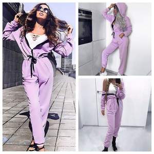 Vendaje Mujer dos piezas conjuntos Sudadera con capucha Casual chándales - Product Image 3