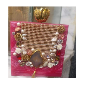 Bolso bandolera de resina de diseñador con cuentas hecho a mano de estilo bohemio indio para mujer, bolso de hombro elegante bohemio para compras de noche - Product Image 3