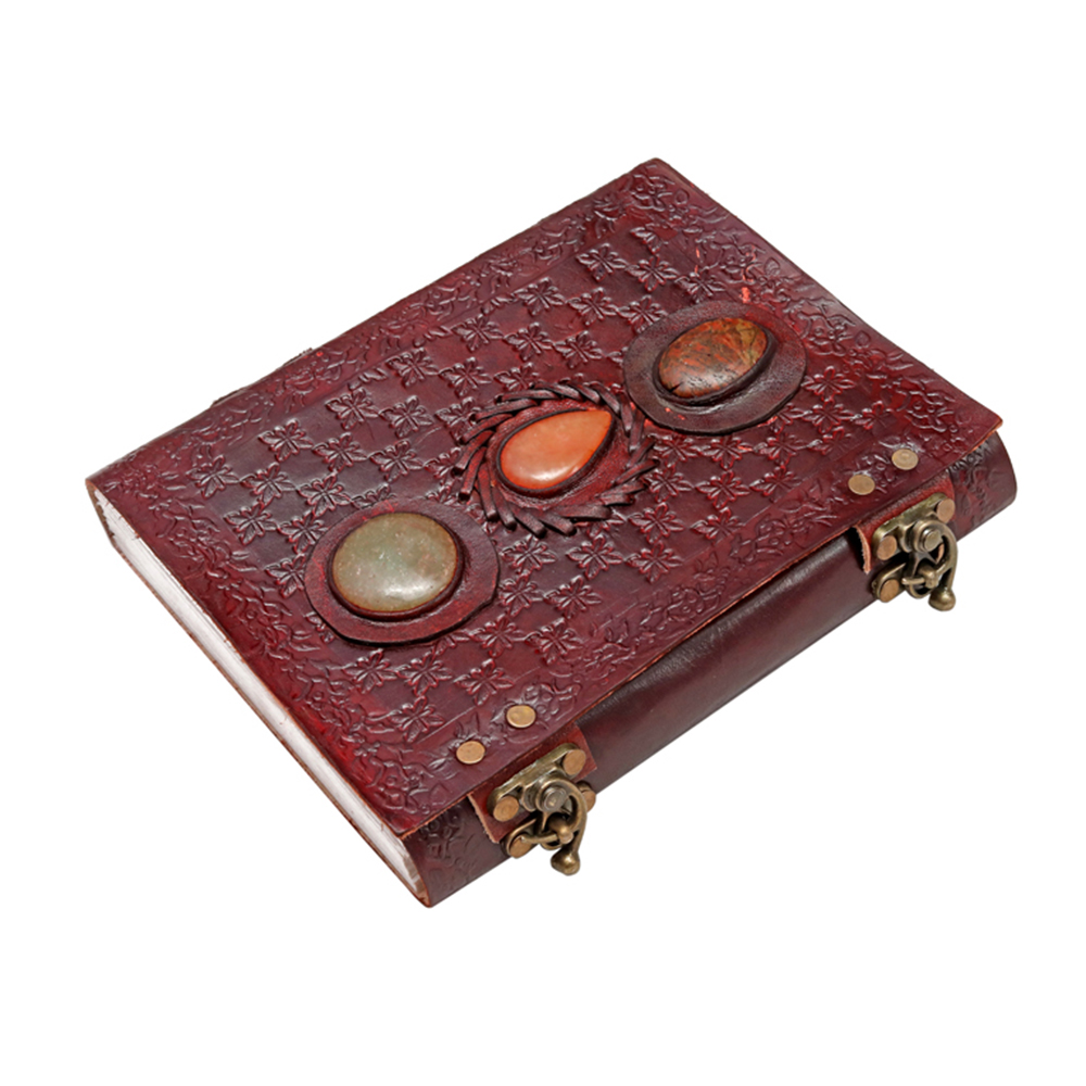 Хит продаж, красивые кожаные журналы с прикрепленными камнями