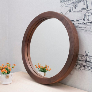 Creaciones Hechas a Mano, Espejo de Pared con Marco de Madera Simple y Bonito, Decorativo para Dormitorio - Product Image 1