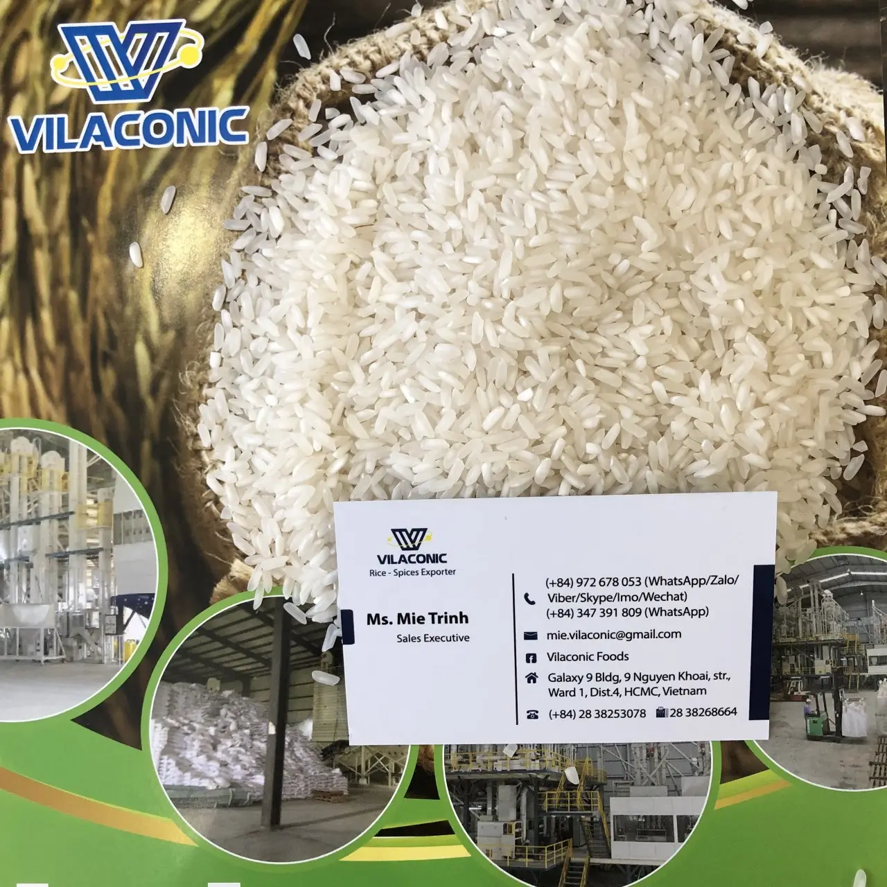 Connecteur de riz blanc pour clients, Grain Long, de haute qualité, couleur blanche, Contact: + 84972678053