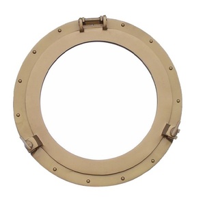 Espejo de ojo de buey de latón náutico grande antiguo 12 para decoración de ventana de cabina de muelle marino de barco de Casa marítima - Product Image 2
