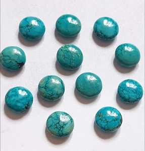 ลูกปัด Larimar ทรงกลมที่มีคุณภาพเยี่ยมลูกปัดอัญมณีทรงหลังเบี้ยได้รับการรับรองจาก Hari OM Creations สำหรับเครื่องประดับสร้อยคอ - Product Image 4