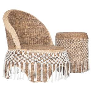 Taburetes de jacinto de agua y Cuerda de algodón, decoración de nudos, muebles antiguos para el hogar, alta calidad, nuevo producto - Product Image 3