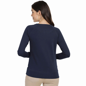 Sweats à manches longues imprimés personnalisés pour femmes O cou vêtements de mode pour l'hiver décontracté doublé tissu tricoté - Product Image 2