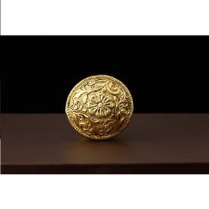 Embossed Floral Metal Cabinet Knob Set Vintage Drawer Pulls <b>for</b> Wardrobe Dresser <b>Cupboard</b> Furniture Hardware - Product Image 3
