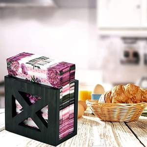 Porte-serviettes en fer en métal noir taille moyenne haute qualité forme personnalisée prix abordable décor de Table élégant - Product Image 4