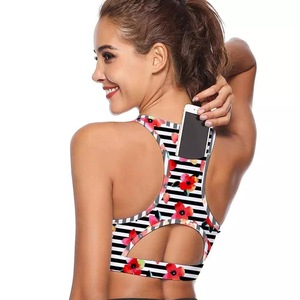 Soutien-gorge de sport Yoga pour femmes, de bonne qualité, personnalisé, poche à dos, imprimé, modèle 100% - Product Image 2