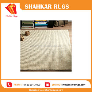 Alfombras Personalizadas de Yute, Tejido Plano Natural, Hechas a Mano, Alfombras Indias Dhurrie, Alfombra de Yute Bouclé - Product Image 2