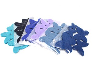 Mariposas de fieltro con patrón de mariposa nepalí hechas a mano de alta calidad recortadas para manualidades de costura para decoraciones de proyectos de costura - Product Image 3