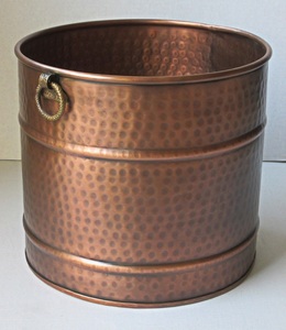 Pots de jardinière vintage faits à la main, rond, en cuivre pur, de haute qualité, vintage, nouveau design, vente en gros, à bas prix - Product Image 1