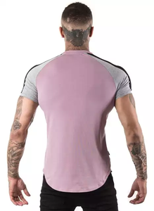 T-shirt décontracté à manches courtes pour homme, en coton uni, très élastique, avec impression personnalisée et sérigraphie, idéal pour l'entraînement et la gym - Product Image 2