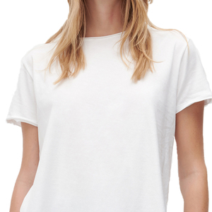 เสื้อยืดผู้หญิง OEM รุ่นใหม่ล่าสุดสำหรับฤดูร้อน ผ้าฝ้ายแท้ สวมใส่สบาย - Product Image 4