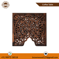 Ensemble de 3 tables d'appoint carrées modernes en MDF sculpté, finition cuivre noir antique, pour chambre, salle de bain, salon, appartement, qualité supérieure