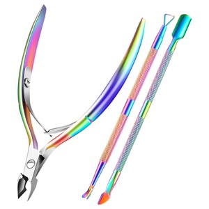 Rainbow Stainless Steel <b>Nail</b> Nipper Set With Long Handle Callus Remover Tools Fashion Metal Manicure <b>Kit</b> - Product Image 1