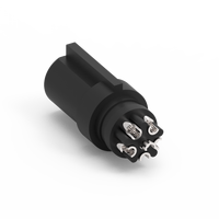 Conector DIN Macho de Alimentación Especial de 6 Pines, 30V 1A, Moldeado con Cable, Modelo SPD-06F1-01 para Uso Industrial