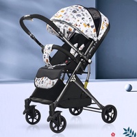 Landau pour nouveau-né Poussette de luxe bidirectionnelle 360 Rotation Trolley Voyage Pas cher Poussette pour bébé