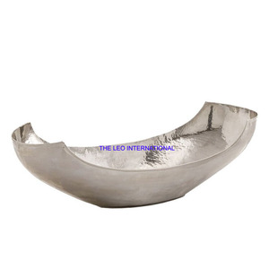 Metal Silver Plated Decorative Bowl Pear Shape Very Luxury Design Style Dining Table Accessories With <b>Crystal</b> Beaded - Product Image 5