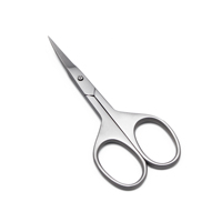 Ciseaux à ongles courbes arc-en-ciel en acier inoxydable de 12 cm, durables, pour broderie et nail art, écologiques