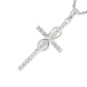Collier pendentif croix simple tendance en argent sterling 925 avec zircon, idéal pour fiançailles, mariage et soirée – Style taïwanais - Product Image 1
