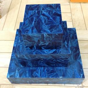 Hermosa caja de joyería con incrustaciones de resina artesanal Rectangular india, esculturas decorativas con incrustaciones de resina - Product Image 2