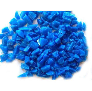 Regrind HDPE Blue Drum Scraps.