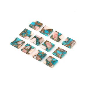 Alta calidad, 12mm, Ópalo Rosa Natural, Cuadrado plano, piedra genuina, cobre, turquesa, suave, piedra preciosa suelta para la fabricación de joyas de oro - Product Image 4