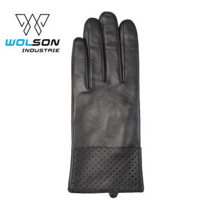 Meilleure vente unisexe peau de vache en cuir gants de conduite de sécurité écran tactile Style uni quatre saisons usage quotidien de haute qualité - Product Image 5