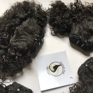 Vente en gros de cheveux vierges vietnamiens à cuticule alignée Original Jerry Curl Weaving Soft Human Hair Bundle Direct from Vietnam - Product Image 1