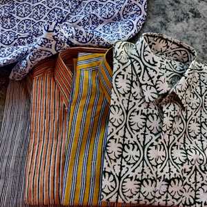 Ozee ชุดเดรสคอโปโลลายดอกไม้สไตล์วินเทจเสื้อยืดผ้าฝ้ายแท้แห้งเร็วสำหรับใส่ในฤดูร้อนพิมพ์ลายแบบบล็อคมือ - Product Image 2