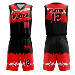 Derniers ensembles d'uniformes de maillot de basket-ball personnalisés avec maillot et short