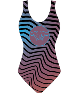 ชุดว่ายน้ำแบบชิ้นเดียวสำหรับผู้หญิงชุดว่ายน้ำบิกินี่สีขาวเซ็กซี่พิมพ์ลายซับลิเมชั่นแบบออกแบบได้เอง - Product Image 6