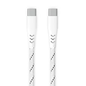 C-C 2.0 Kabel Pengisi Daya USB Tipe C 1M Jaket Kepang Tahan Lama Tersedia Dalam Beberapa Warna dengan Wadah PVC