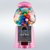 Distributeur de bonbons en alliage d'aluminium moulé sous pression de style antique rose classique Kwang Hsieh 9 pouces, capacité 500g, avec fente pour pièces de monnaie