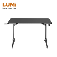Offre Spéciale grande table de jeu OEM ODM porte-boisson Escritorio bureau d'ordinateur avec lumière LED respirante dégradée multicolore