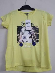 Marca de gama alta de verano para niñas, ropa de punto informal para niños, Camisetas estampadas de manga corta teñidas, cuello redondo para exteriores, Bangladesh - Product Image 6