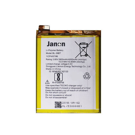 3.8V Digital Phone Battery BL 398T Replacement Mobile Battery for Tecno
