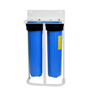 Système de filtration d'eau manuel à 2 étapes «Taiwan Buder» pour toute la maison, Big Blue 20 pouces, boîtier PP mural, extérieur, 3-9 mois - Product Image 2