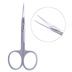 Tijeras de Manicura Talla 3.5 con Punta de Flecha, Tijeras para Cutículas con Hoja Curva de Acero Inoxidable Duradero para Diestros, con Acabado Lijado - Product Image 1