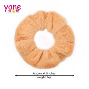 Vente en gros d'accessoires pour cheveux en peluche Style doux Tissu Chouchous pour cheveux Solide Elastique <span class=keywords><strong>Chouchou</strong></span> pour cheveux Fabricant - Product Image 3