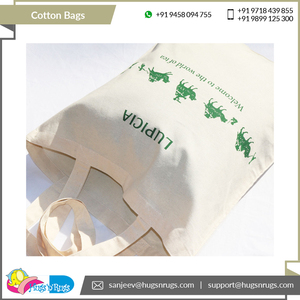 Venta al por mayor de bolsas de algodón 100% cardado personalizado más vendido, bolsas de algodón reciclado para compras a la venta - Product Image 6
