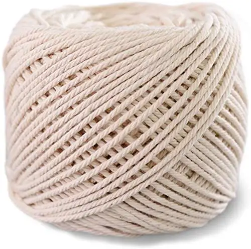 Corda de algodão torcida natural, corda macrame de 2 mm 3 mm 4 mm 5 mm 6mm natural da índia