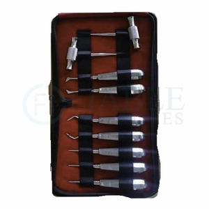 9-Piece <b>Dental</b> Root Elevator Set with Stainless Steel Handles Manual Power Source <b>Equipment</b> - Product Image 1
