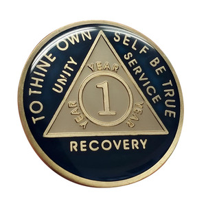 Cá nhân AA 5 năm kỷ niệm sobriety đồng xu phục hồi chip - Product Image 3