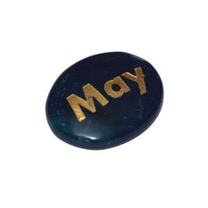Meilleure Collection de pierre naturelle Onyx bleue, gravée de mai, à bas prix - Product Image 1