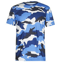 T-shirt décontracté pour homme à col rond imprimé camouflage, coupe régulière, 100 % coton écologique, impression intégrale personnalisée, vente en gros