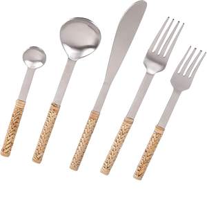 Juego de cubiertos de metal para servir, cuchillo de diseño creativo para bodas, cuchara, tenedor y esparcidor, juego de cubiertos de mesa para restaurante de Hotel - Product Image 6